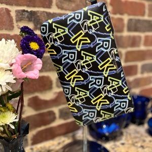 New! Karl Lagerfeld Neon Clips Large Wristlet Clutch Wallet